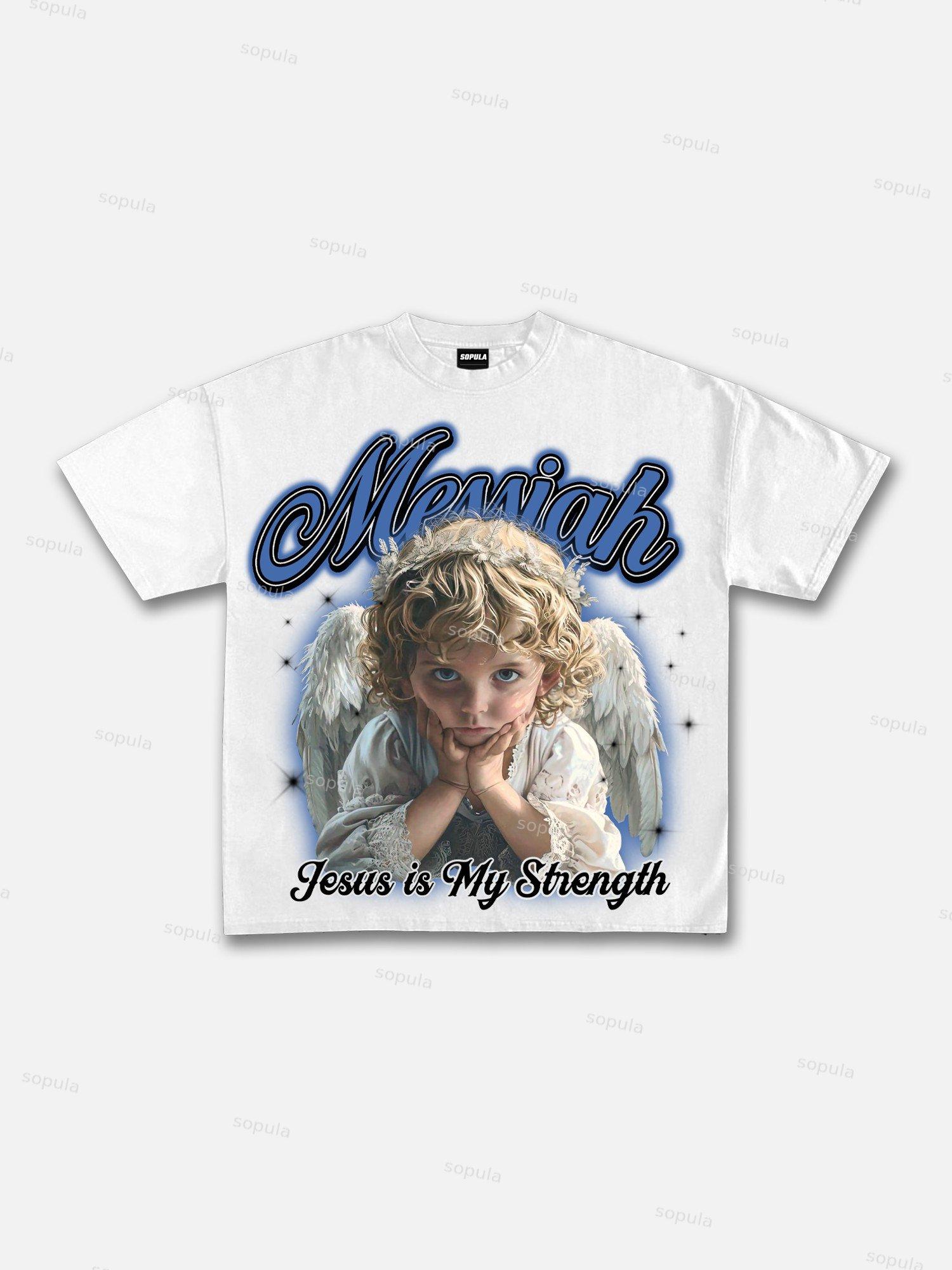 Messiah Jesus Is My Strength Graphic Cotton T-shirt Product Image