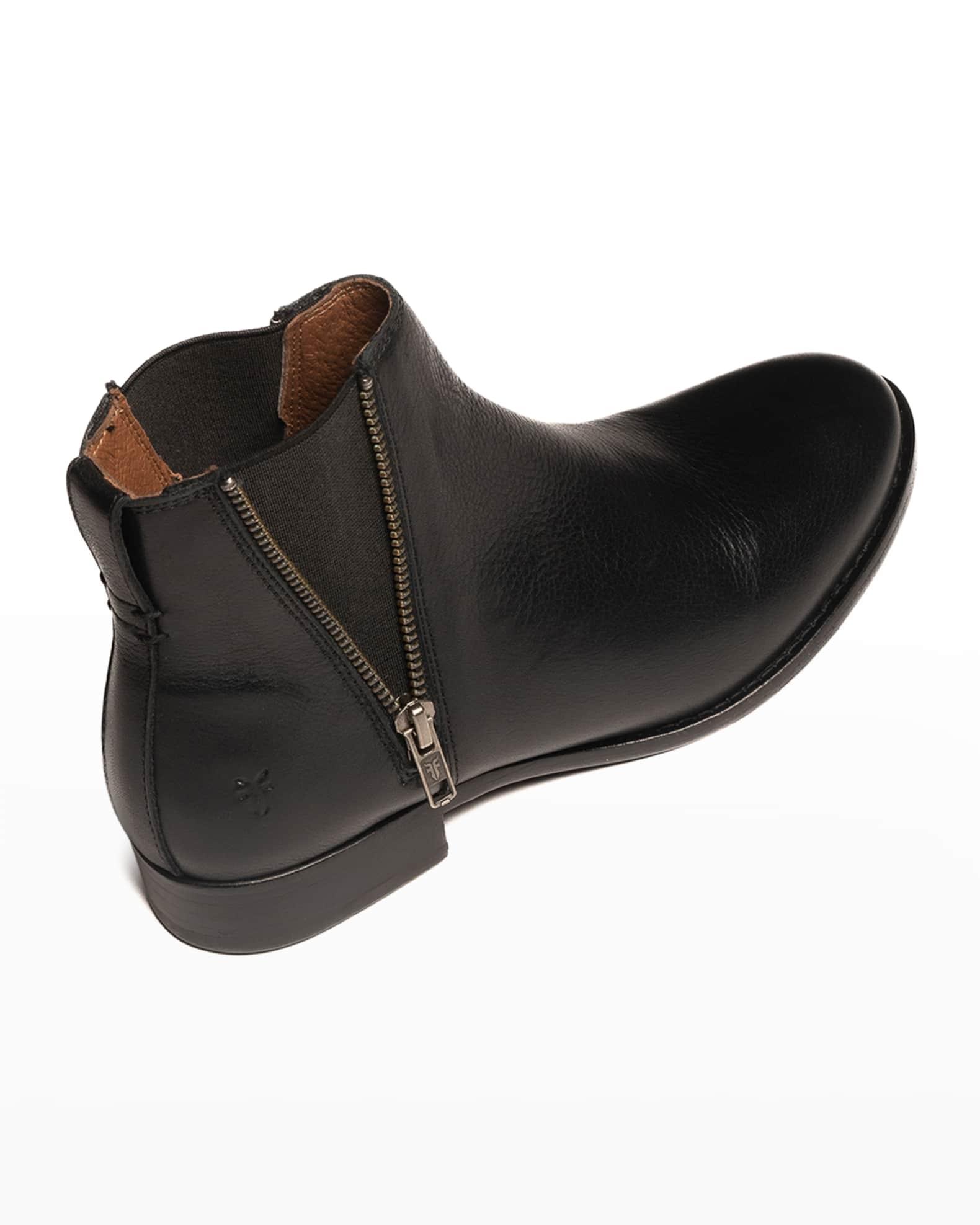 Carly Leather Zip Chelsea Booties Product Image