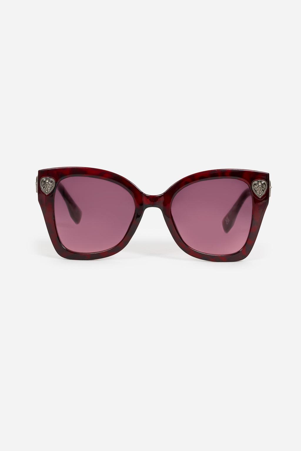 Claustrum Gothic Key Tortoiseshell Sunglasses - Red Product Image
