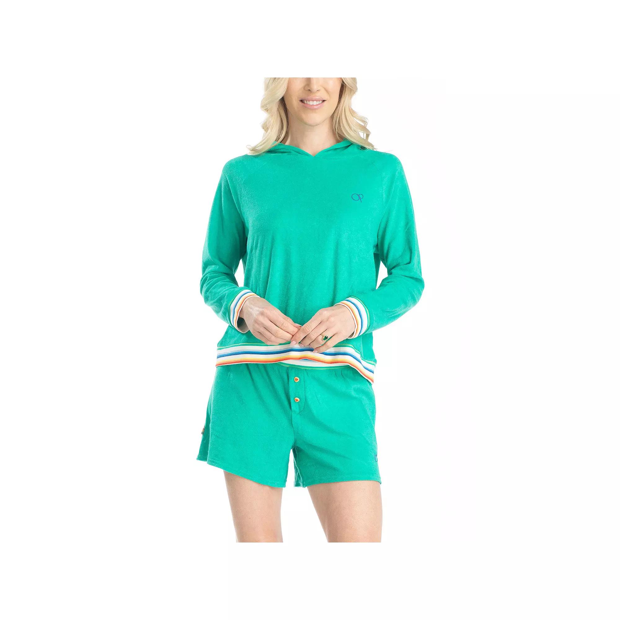 Women's Ocean Pacific® Sunset Chaser Hoodie and Shorts Set,  Product Image