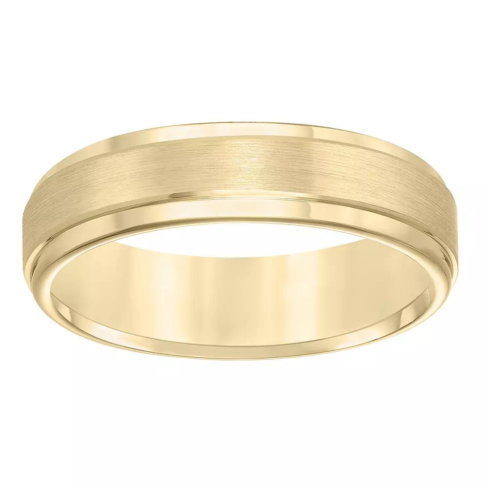 AXL Tungsten Carbide 6 mm Step-Edge Comfort Fit Men's Band, Size: 9, Gold Tungsten Product Image