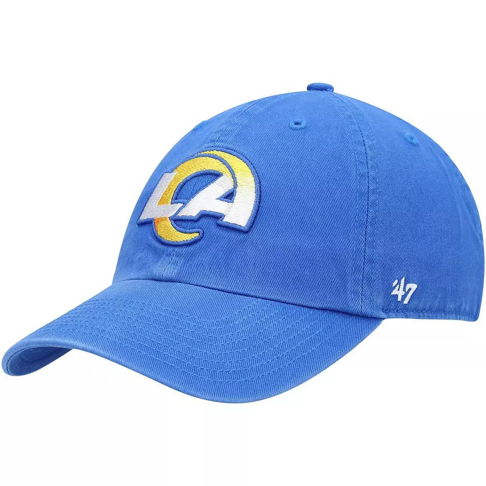 Men's '47 Royal Los Angeles Rams Clean Up Primary LA Adjustable Hat, Blue Product Image