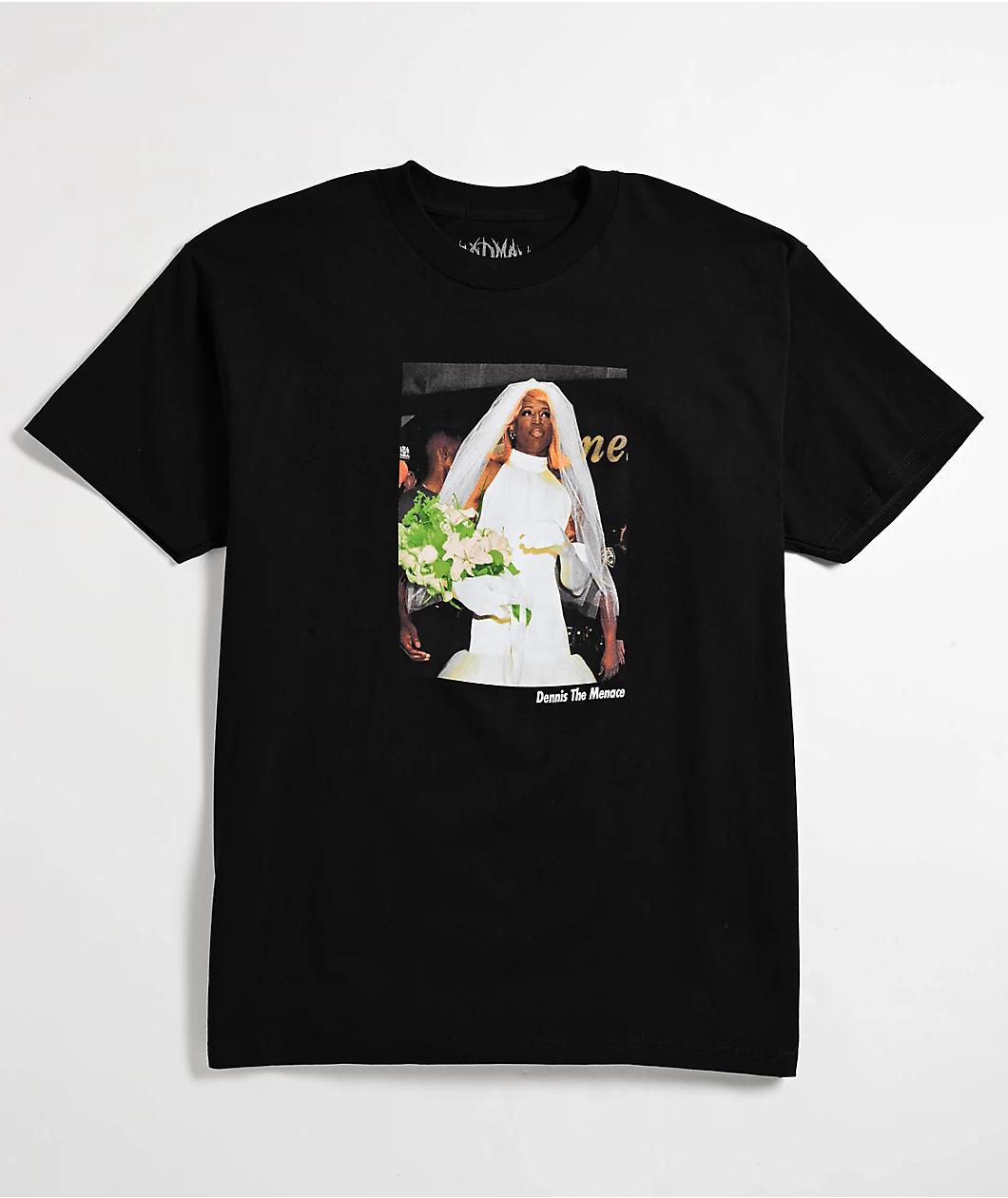 Rodman Apparel Wedding Dress Black T-Shirt Product Image