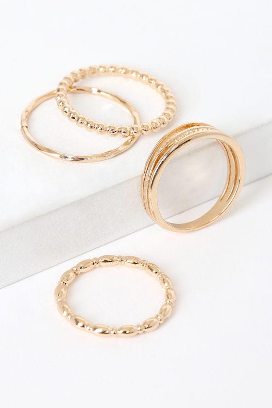 Infinitely Stylish Gold Ring Set Product Image