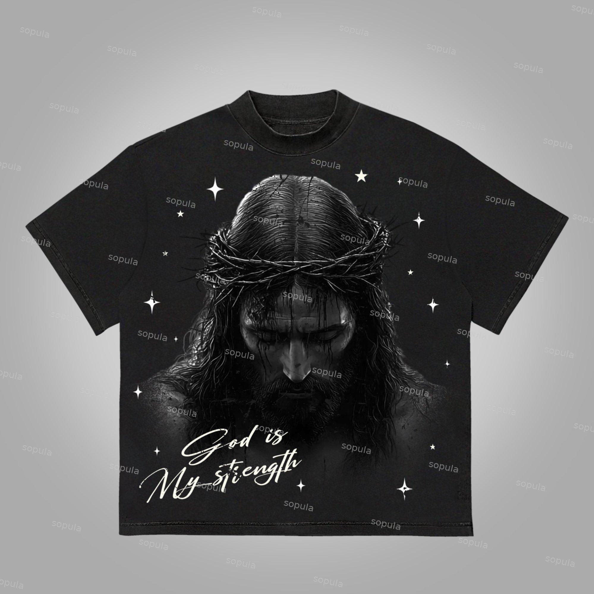 Sopula Bible Jesus God Loves The World Cotton Graphic T-Shirt Product Image