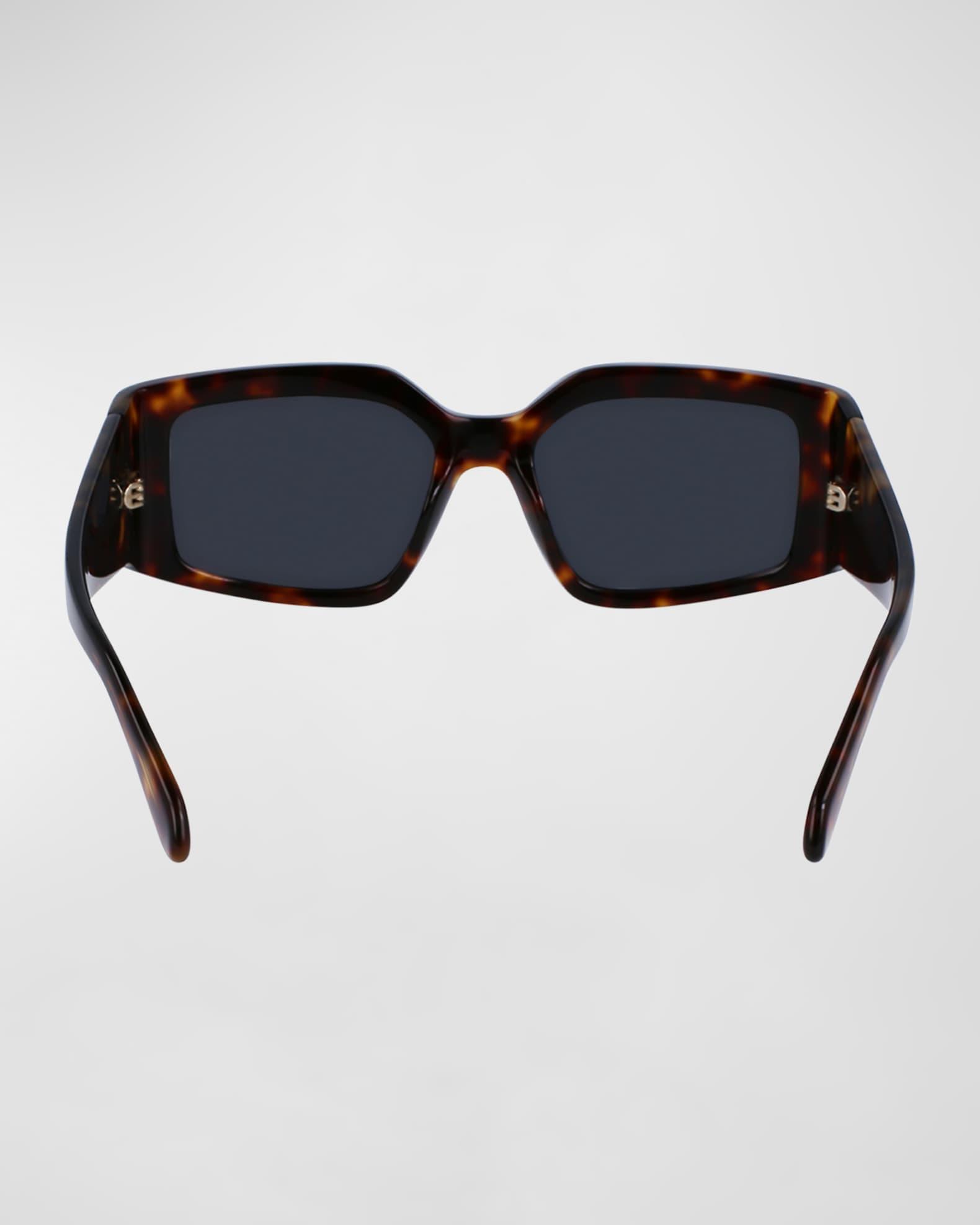 Micro-Logo Acetate Rectangle Sunglasses  Product Image