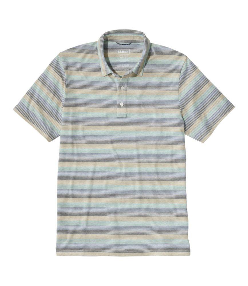 Men's Comfort Stretch Performance® Pima Polo, Short-Sleeve, Stripe Product Image