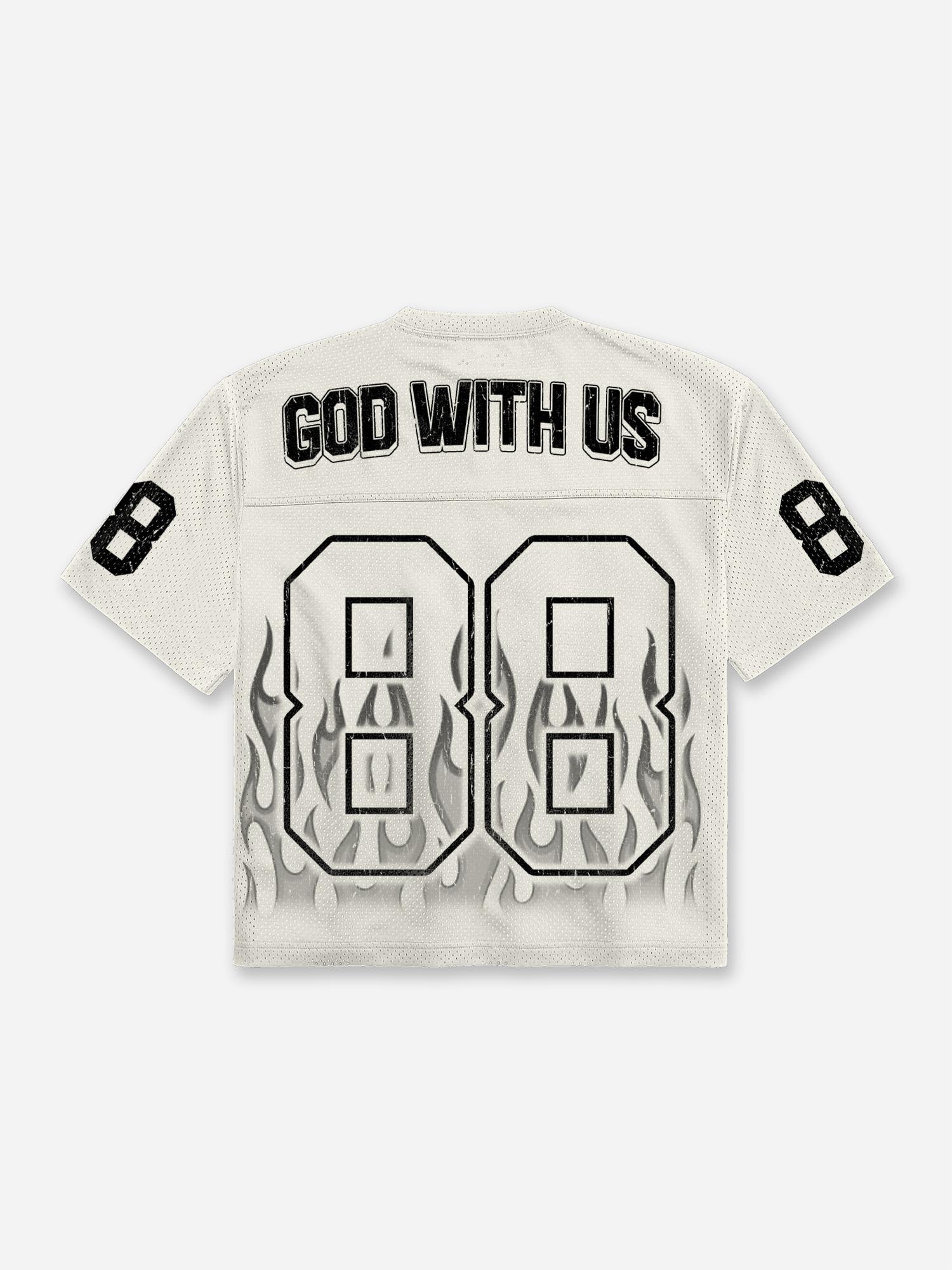 God With Us Blokecore Mesh Football Jersey T-shirt Product Image