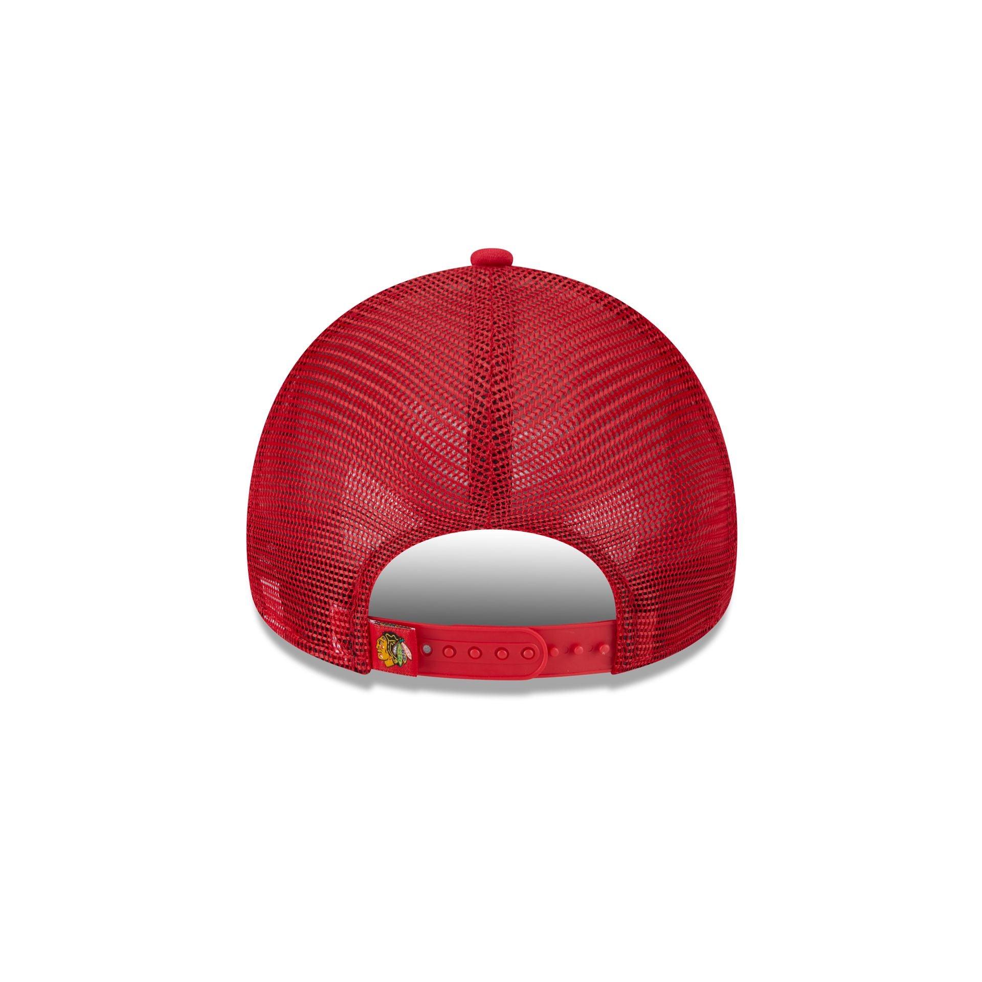 Chicago Blackhawks Distressed 9FORTY A-Frame Trucker Hat Male Product Image