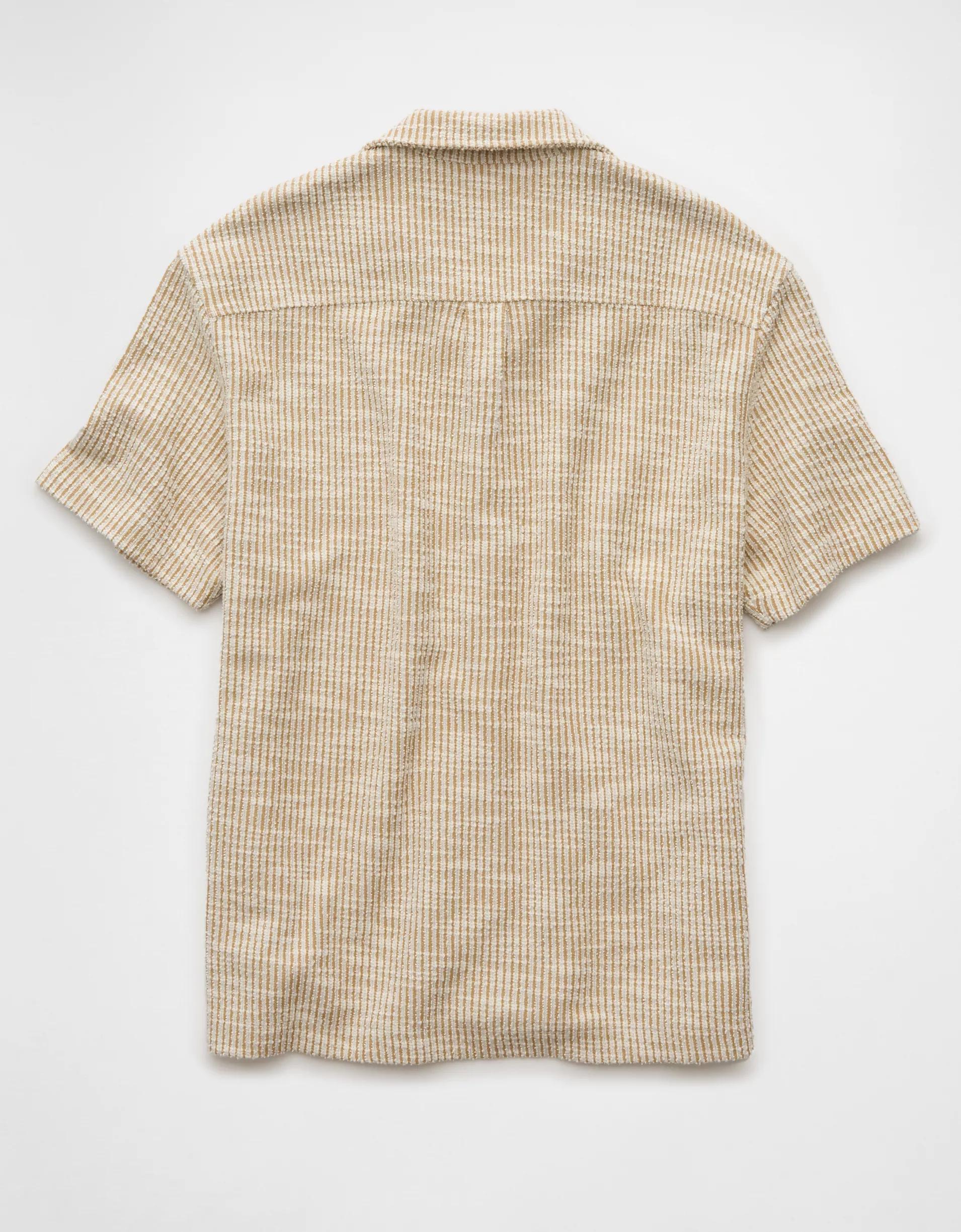 AE Textured Button-Up Camp Shirt Product Image
