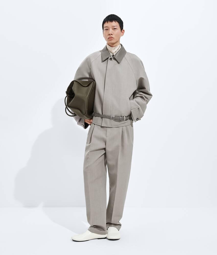 Men's Wool Melange Blouson in Stone melange Product Image
