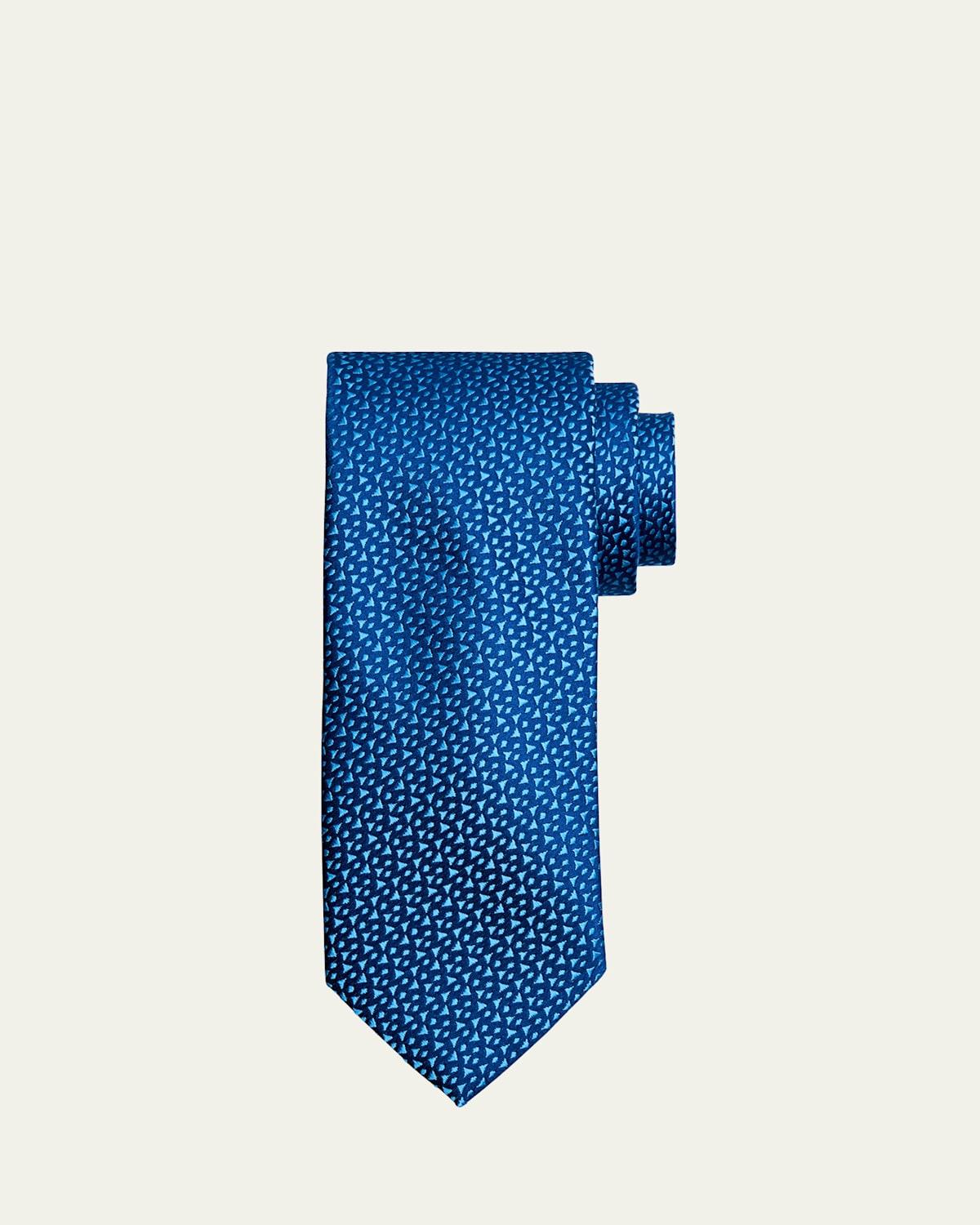 Mens Diamond Woven Silk Tie Product Image