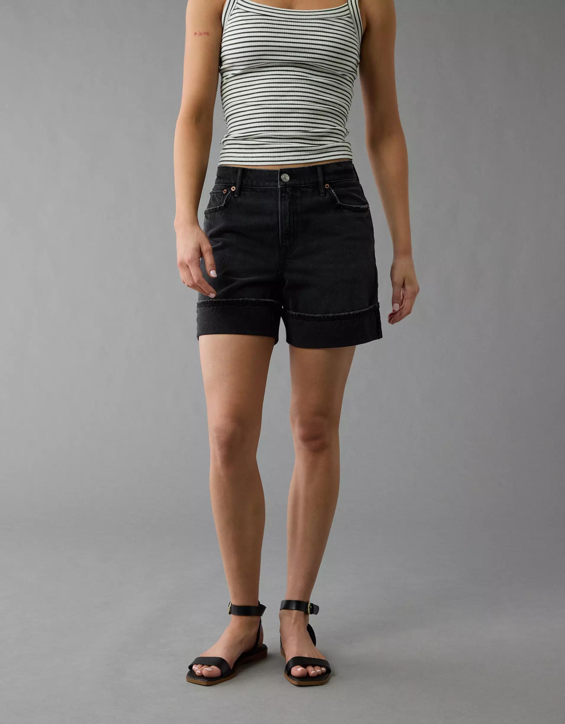 AE 6" Strigid Super High-Waisted Relaxed Denim Short Product Image