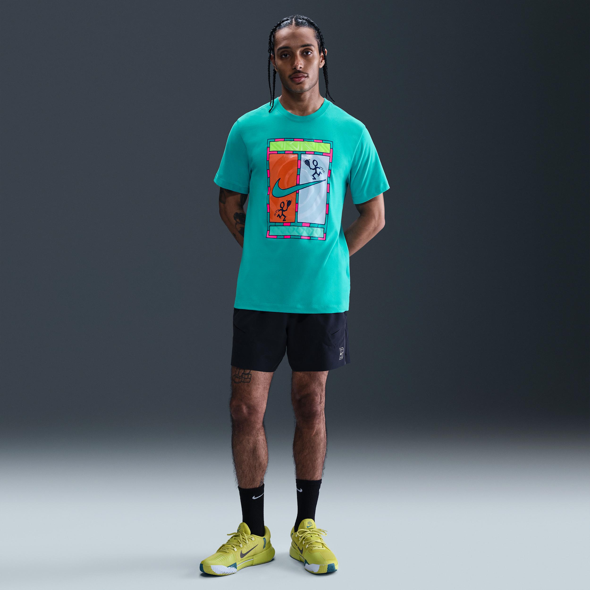Nike Mens Court Dri-FIT Tennis T-Shirt | HJ3470-345 Product Image