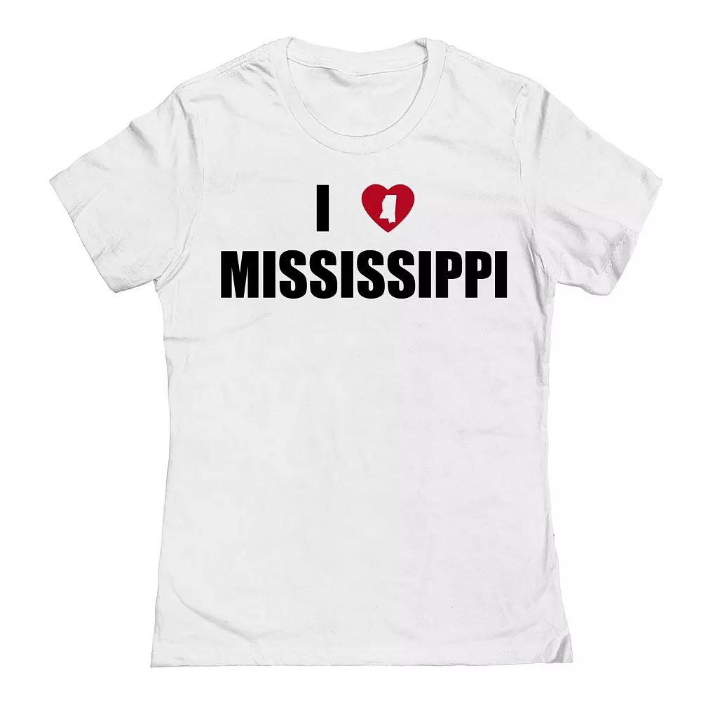 Junior's I Heart Mississippi Graphic Tee, Women's,  Product Image