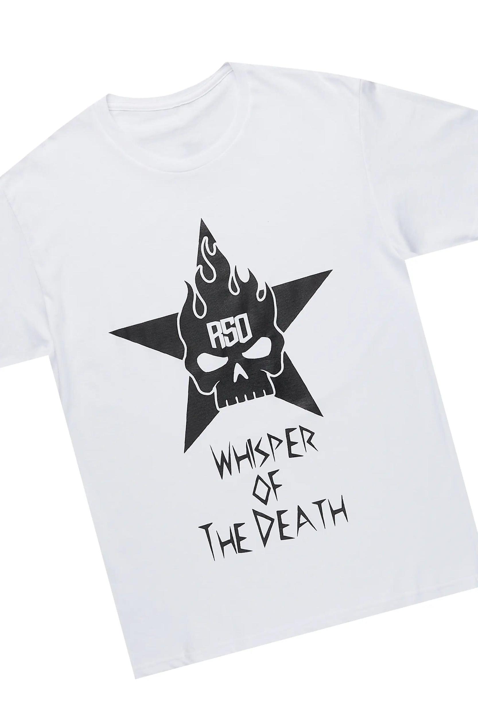 Jadon White/Beige T-Shirt/Super Stacked Flare Jean Bundle Male Product Image