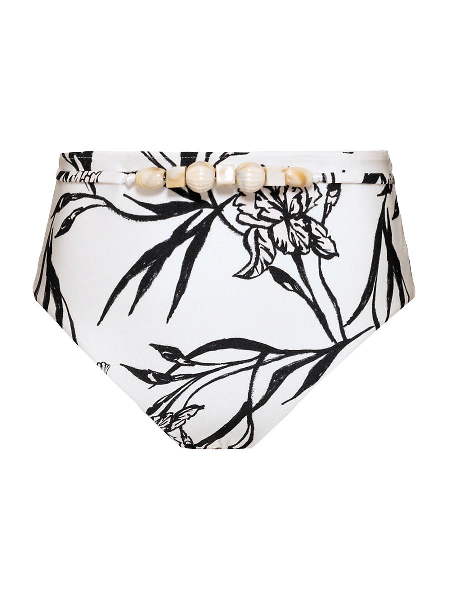 Womens Iris Beaded High-Waisted Bikini Bottom Product Image