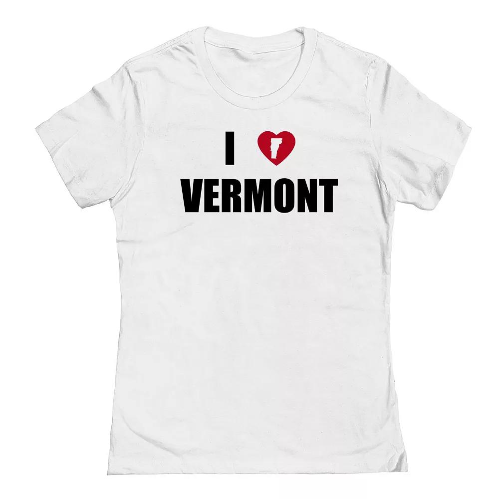 Junior's I Heart Vermont Graphic Tee, Women's,  Product Image