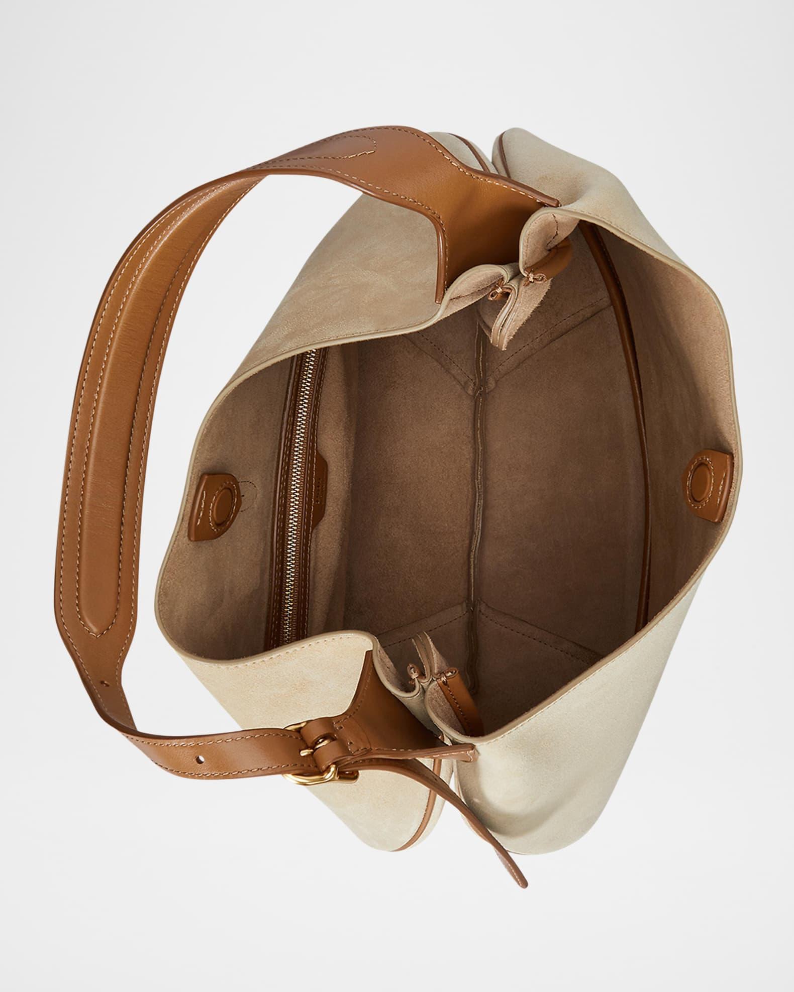 Polo ID Medium Suede and Leather Shoulder Bag Product Image