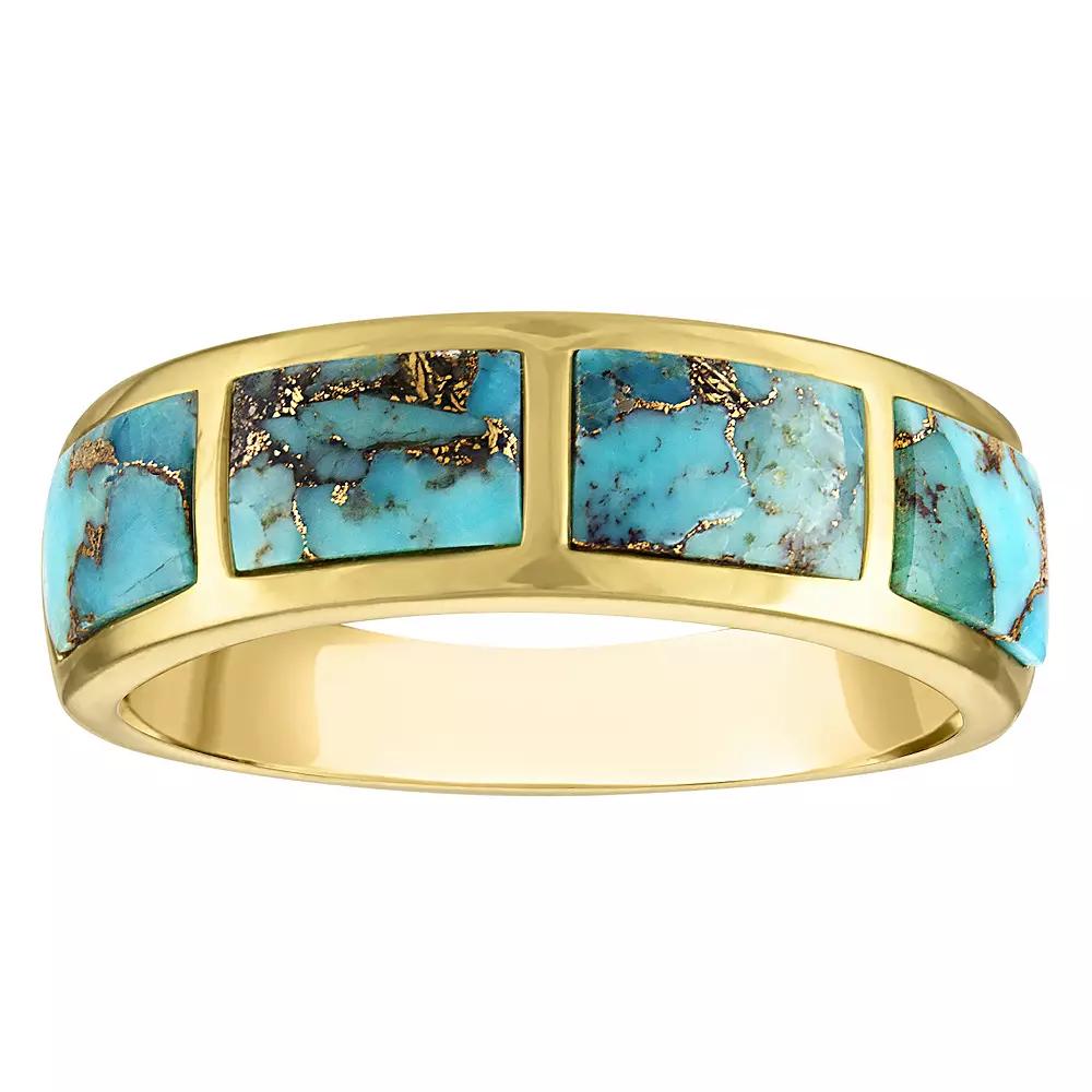 Designs by Gioelli Gold Over Sterling Silver 1 1/2 Carat Copper Turquoise Ring, Women's, Size: 8, Gold Tone Product Image