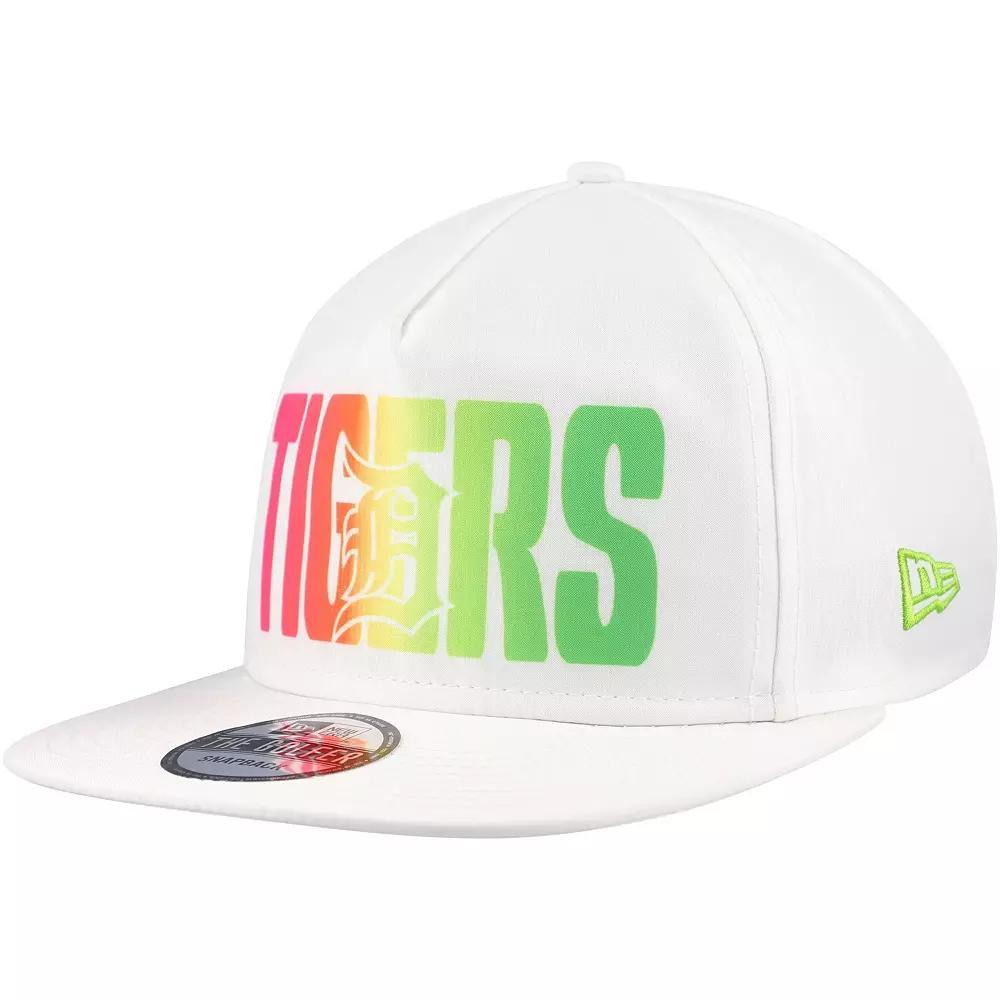 Men's New Era White Detroit Tigers Spring Spectrum Golfer Snapback Hat Product Image