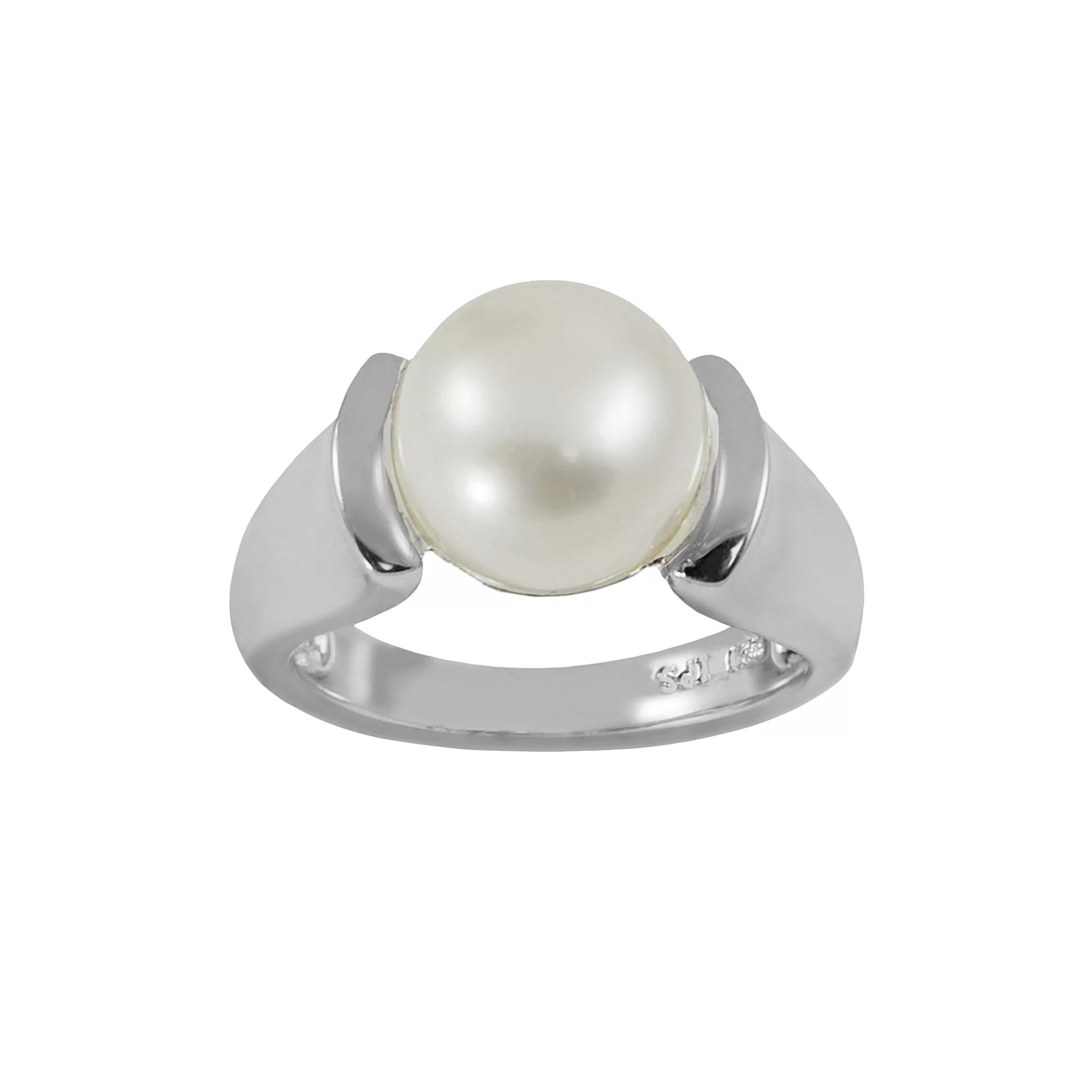 Sterling Silver Freshwater Cultured Pearl Ring, Womens White Product Image
