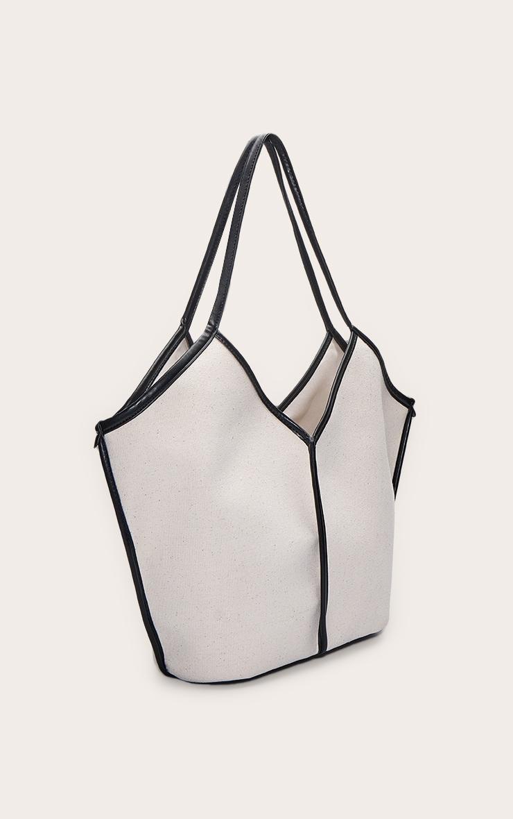 Natural Contrast Canvas Tote Bag Product Image