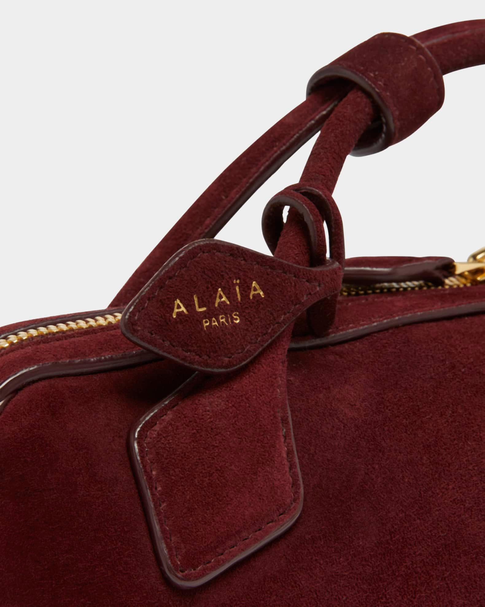 Teckel Top-Handle Bag in Suede and Leather Product Image