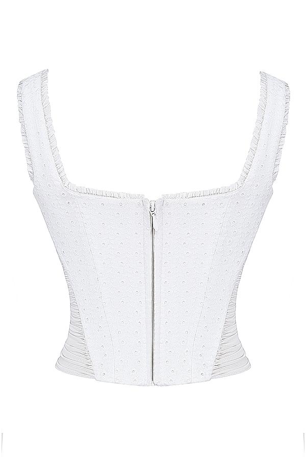 Catalina  white broderie anglais corset Product Image