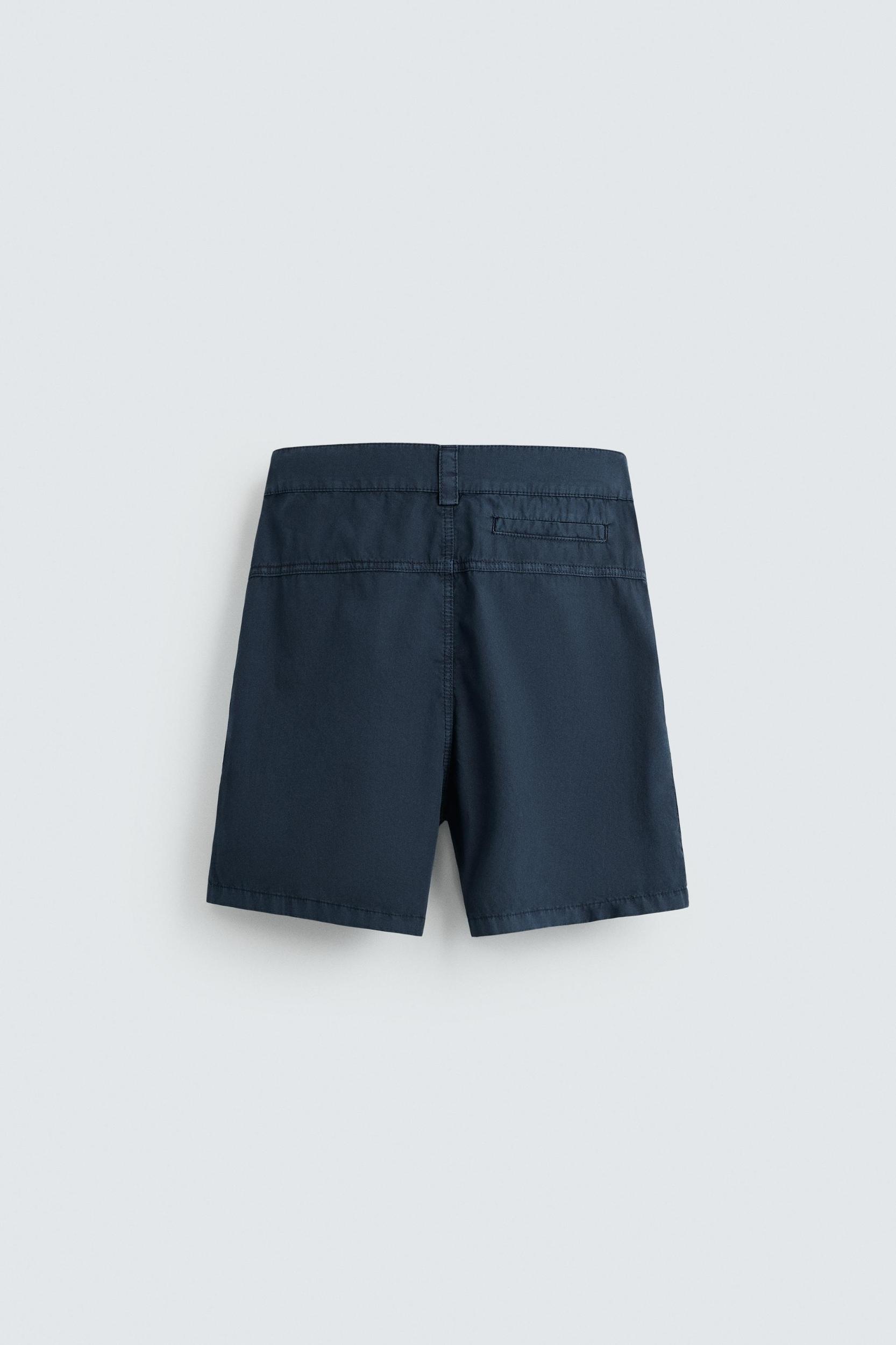WASHED COTTON BERMUDA SHORTS Product Image
