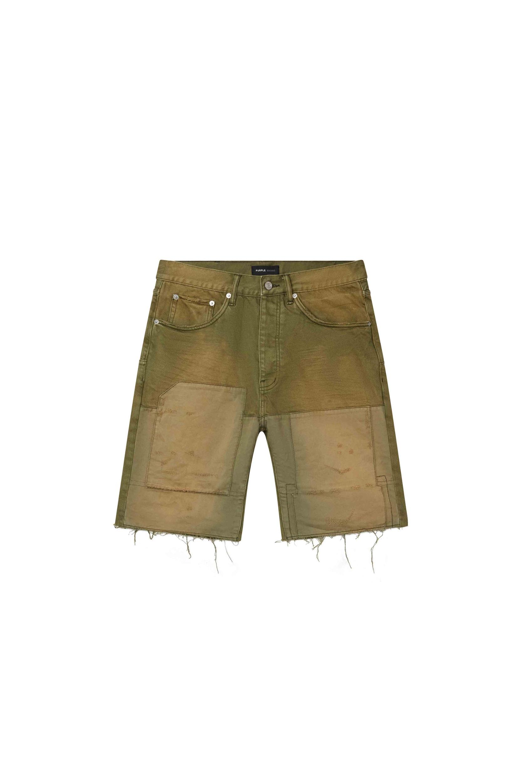 Purple Brand Patchwork Shorts Product Image