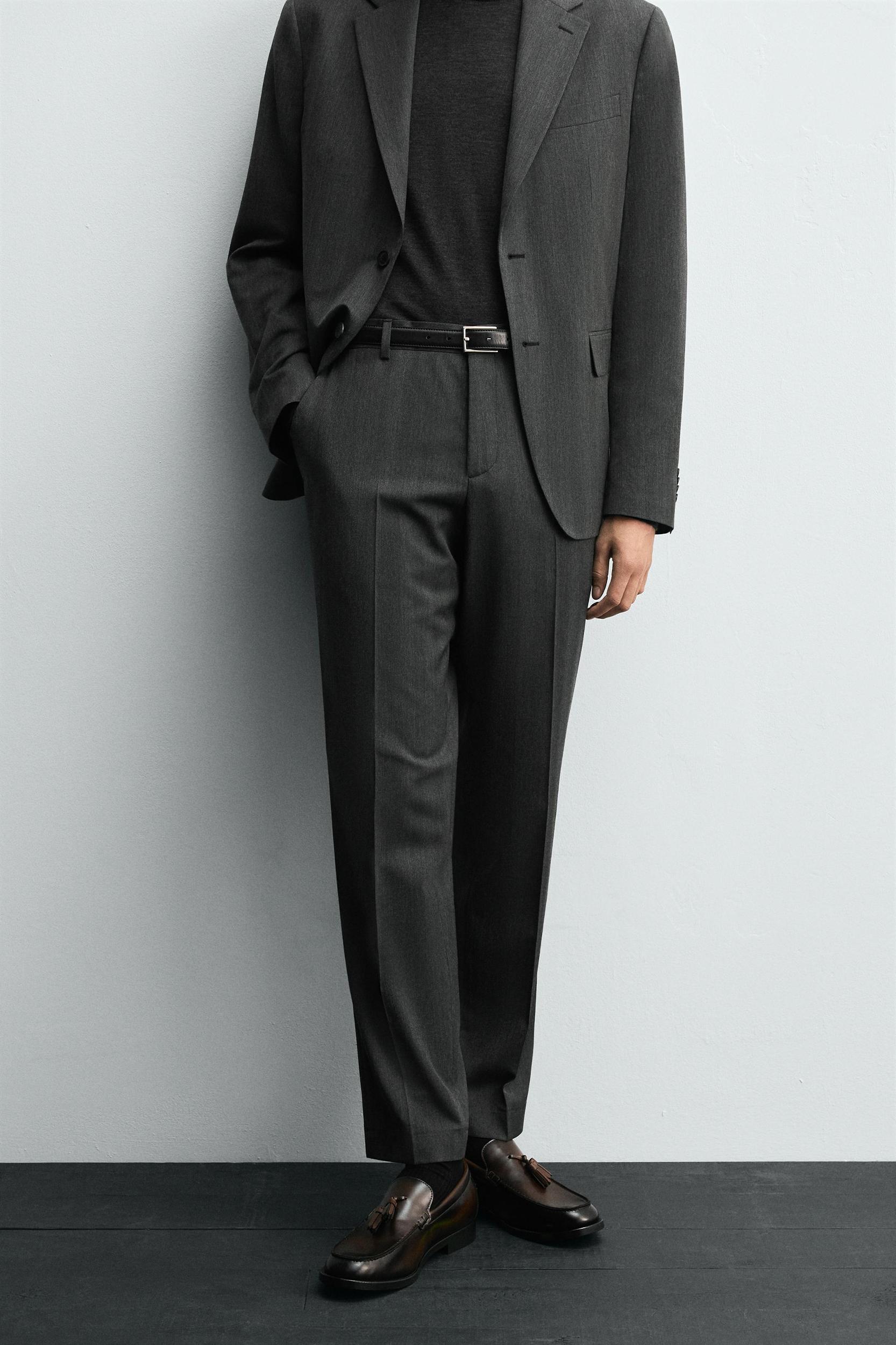 HERRINGBONE SUIT PANTS Product Image