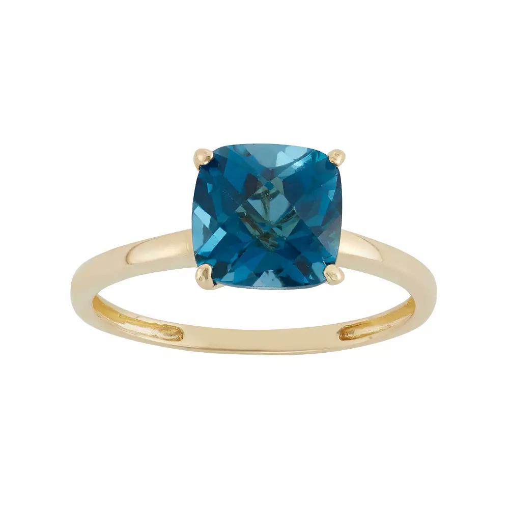 Designs by Gioelli London Blue Topaz 10k Gold Ring, Women's, Size: 5 Product Image