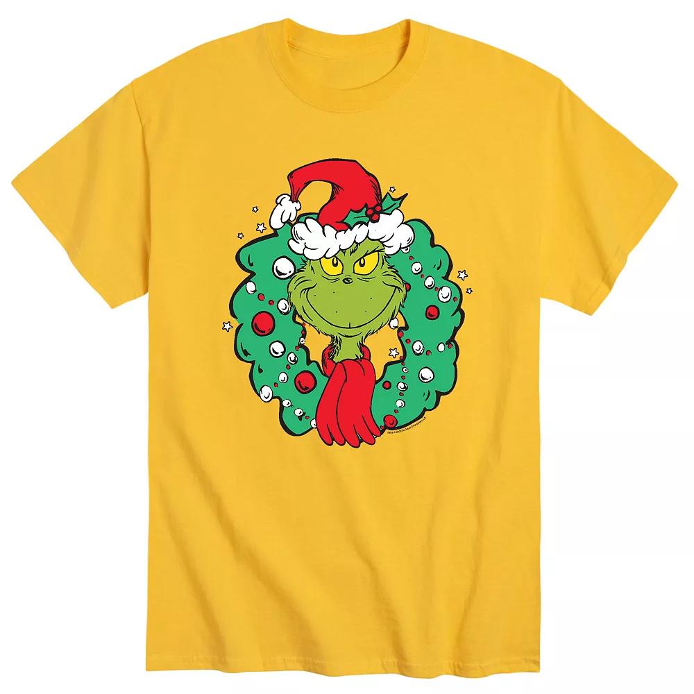 Men's Dr. Seuss The Grinch Wreath Tee,  Product Image
