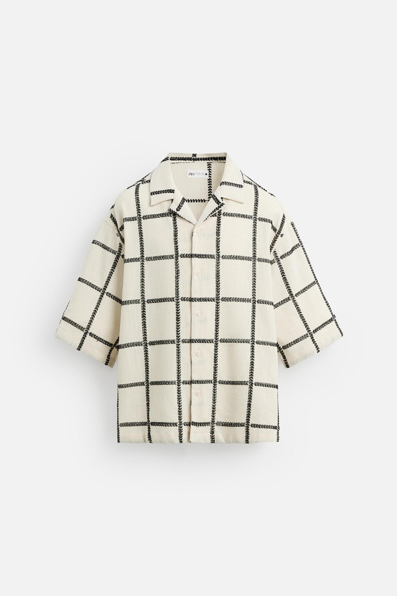 GEOMETRIC EMBROIDERED SHIRT Product Image