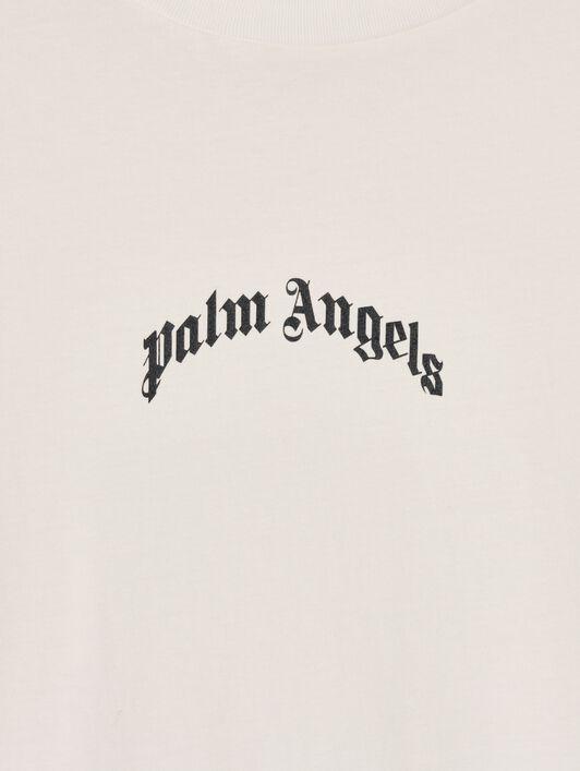 BACK CURVED LOGO SLIM TEE OFF WHITE - BL Product Image