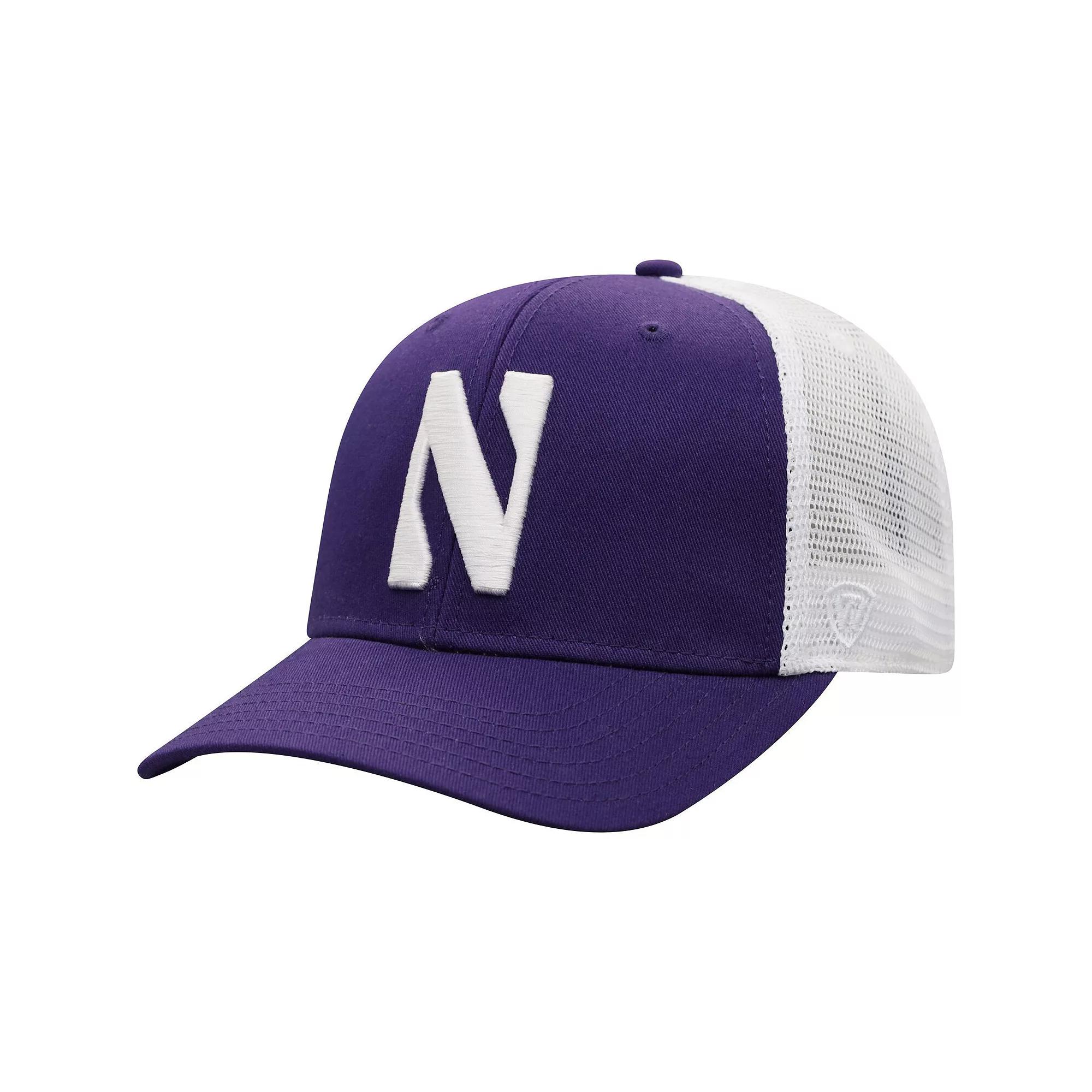 Men's Top of the World Purple/White Northwestern Wildcats Trucker Snapback Hat Product Image