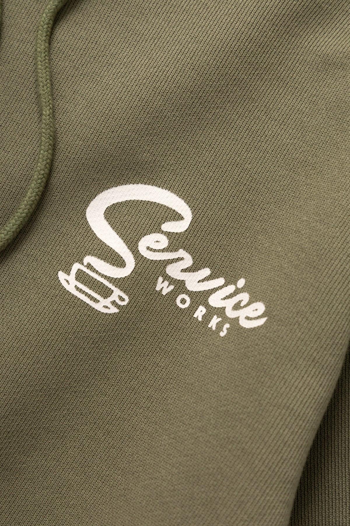 Arch Logo Zip Hoodie - Olive Product Image