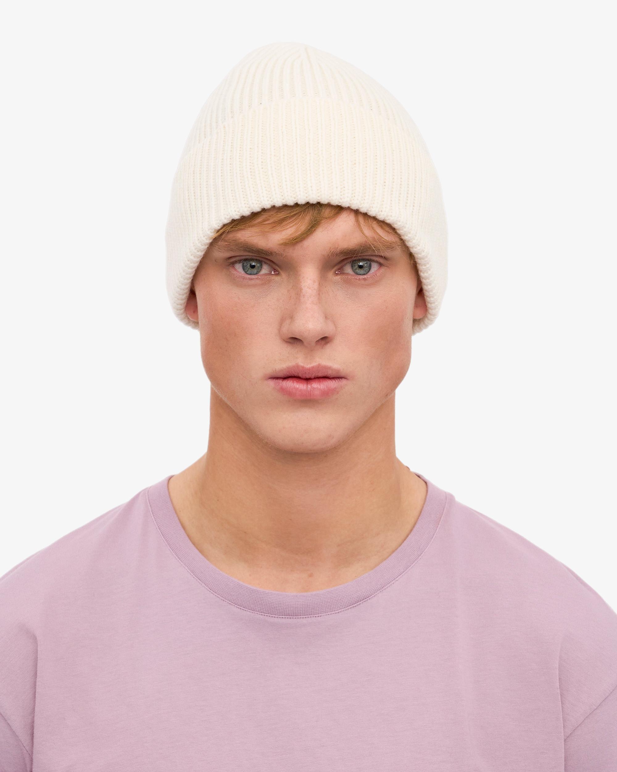 Merino Wool Beanie - Optical White Product Image
