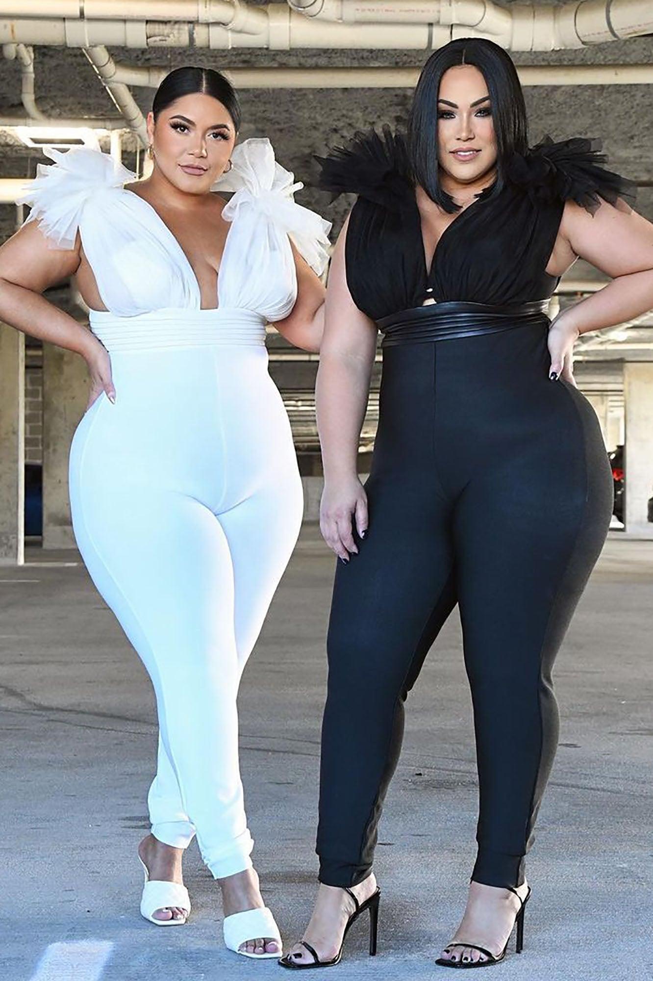 Editorial Bandage Jumpsuit - Black Product Image