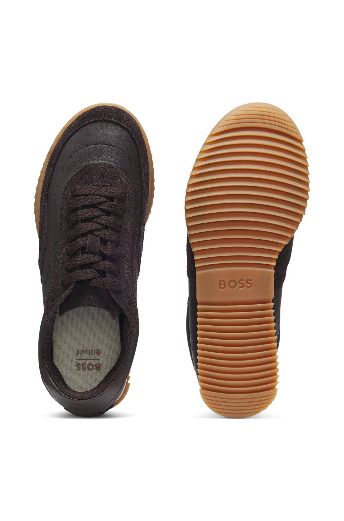 Trainers in leather and suede Product Image