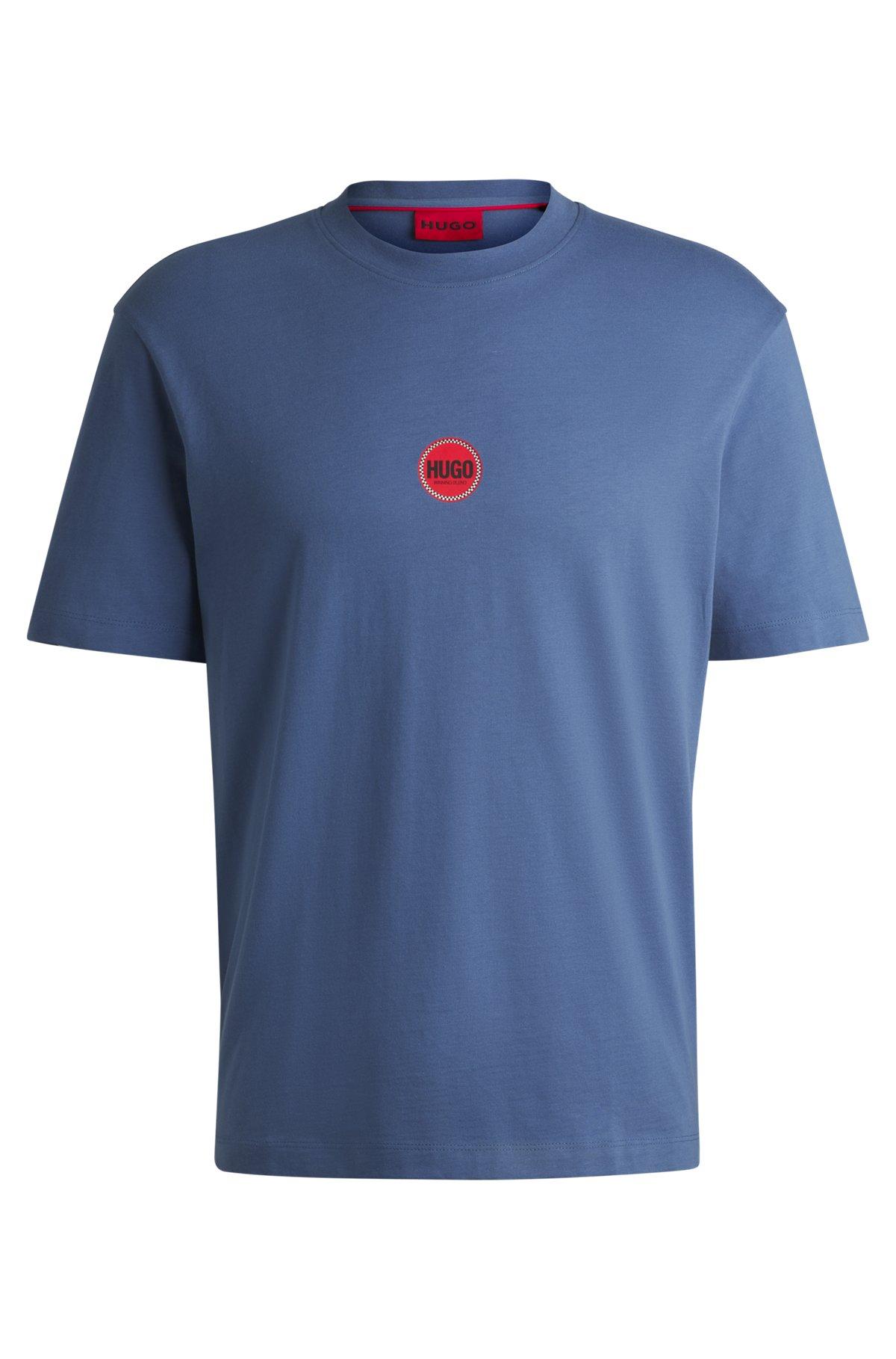 Cotton-jersey T-shirt with racing logos Product Image
