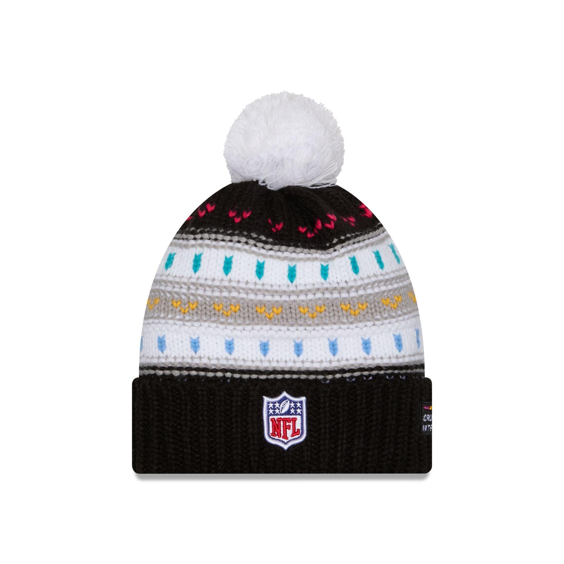 Kansas City Chiefs 2025 Crucial Catch Women's Pom Knit Hat Female Product Image