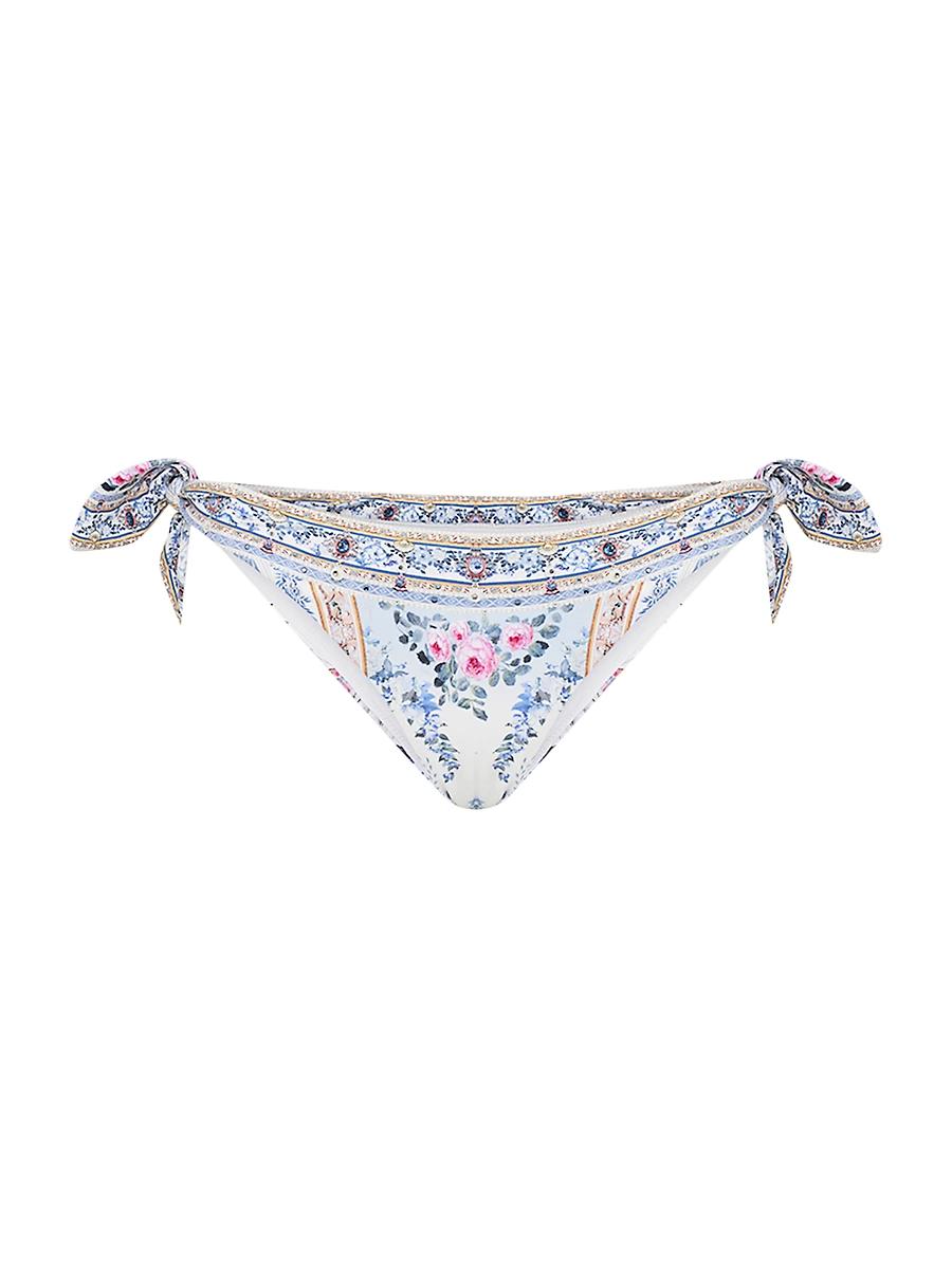 Womens Floral Side-Tie Bikini Bottom Product Image