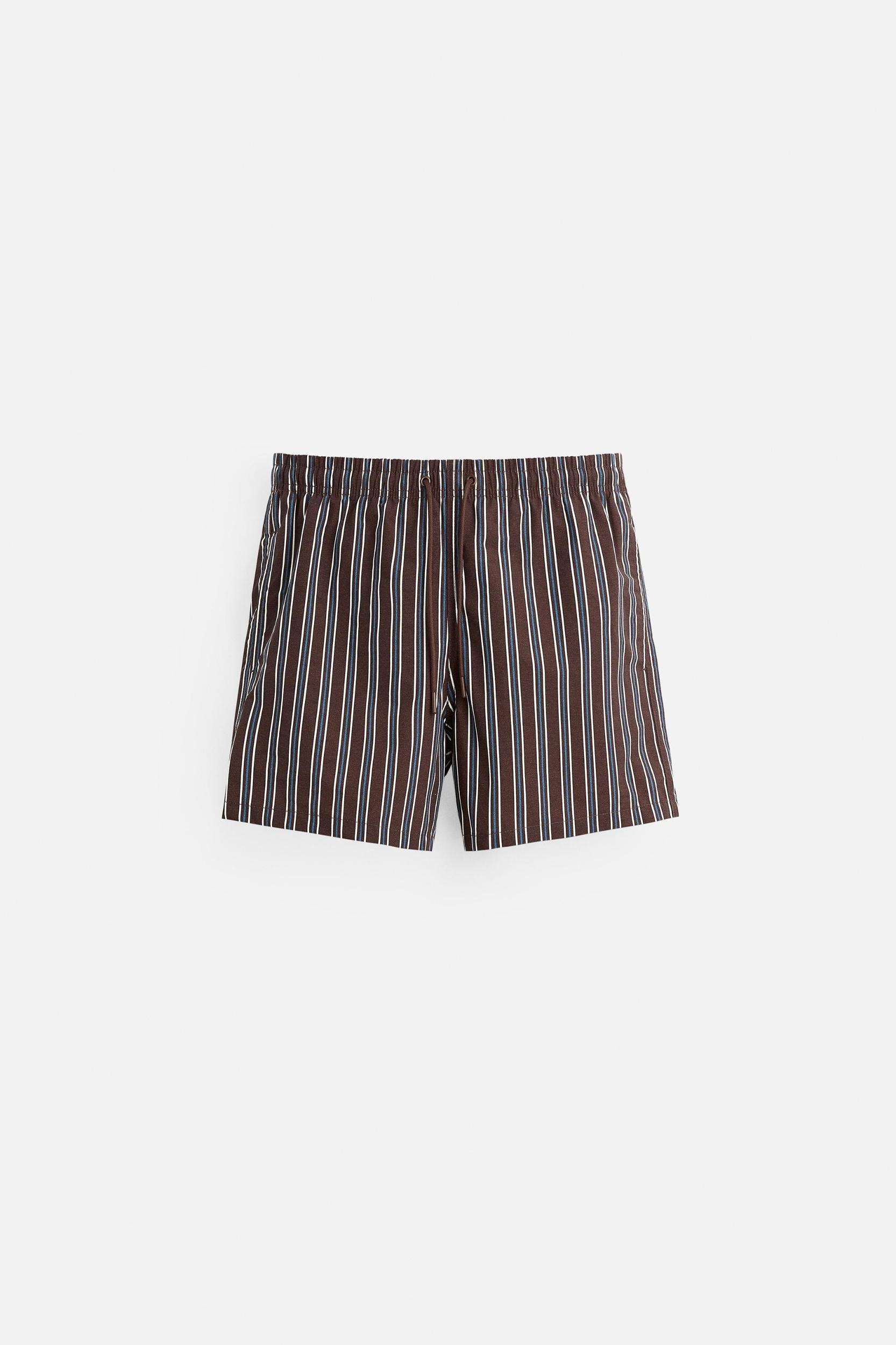 STRIPED MID-LENGTH SWIMSUIT Product Image