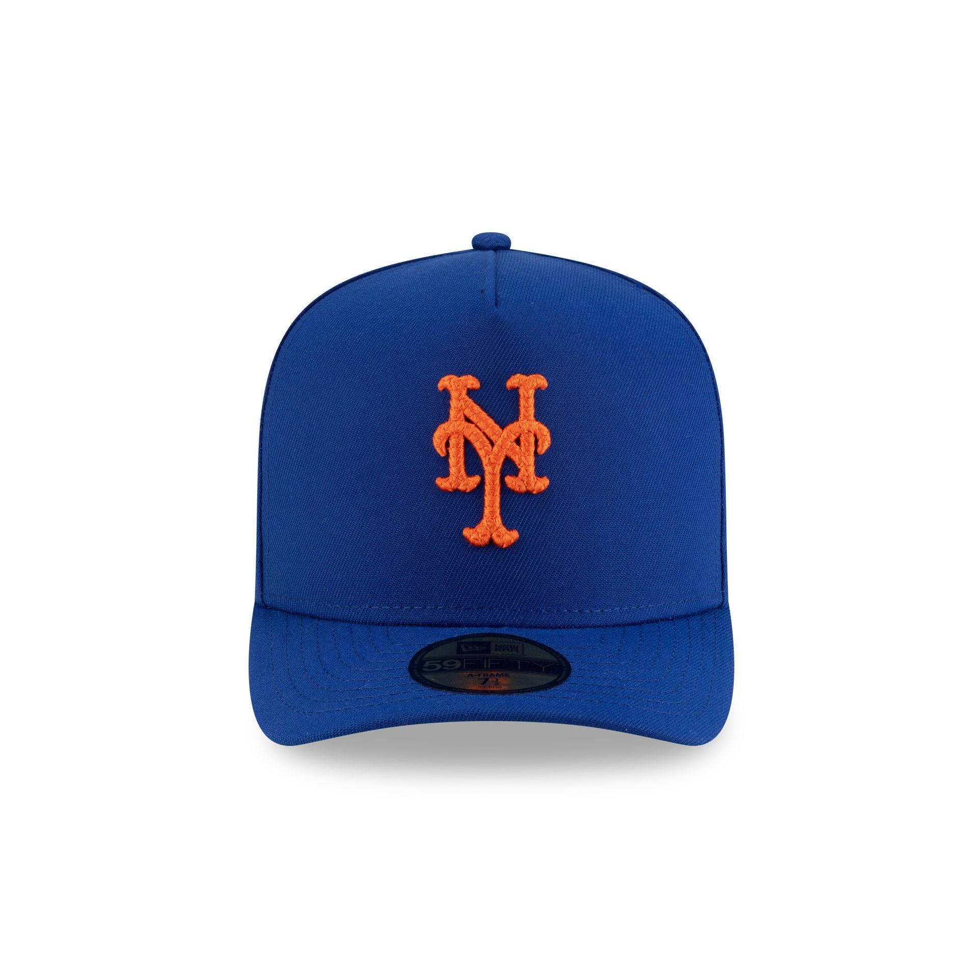 New York Mets Script Safety Pin 59FIFTY A-Frame Fitted Hat Male Product Image