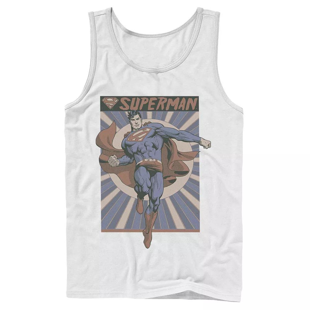 Men's DC Comics Superman Posed Pop Art Poster Tank Top,  Product Image