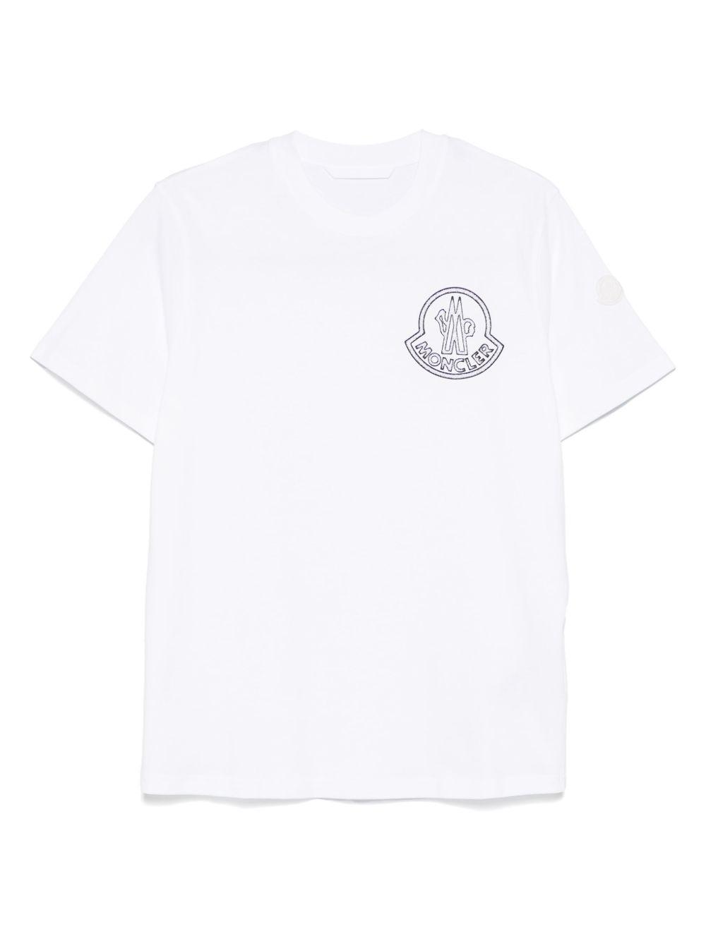 MONCLER Mens White Brand-patch Short-sleeve Pack Of Three Cotton-jersey T-shirt Product Image