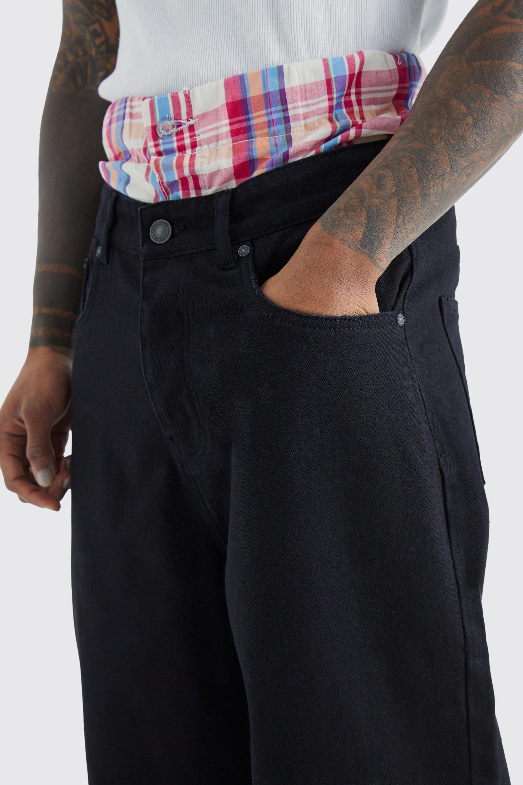 Extreme Baggy Rigid Double Waistband Jeans | boohooMAN USA Product Image