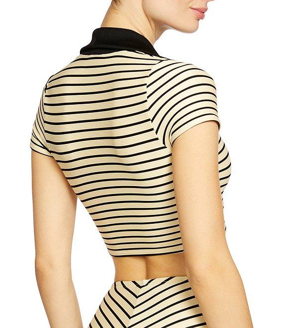 ROBIN PICCONE Parker Stripe High Waist Swim Bottom Product Image